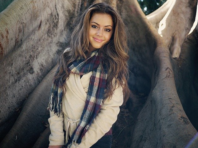 woman smiling