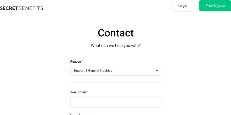 contact form