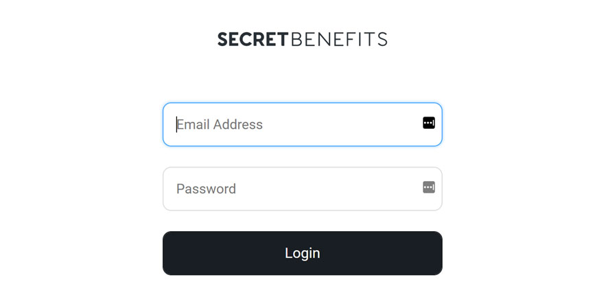 login page for secretbenefits.com