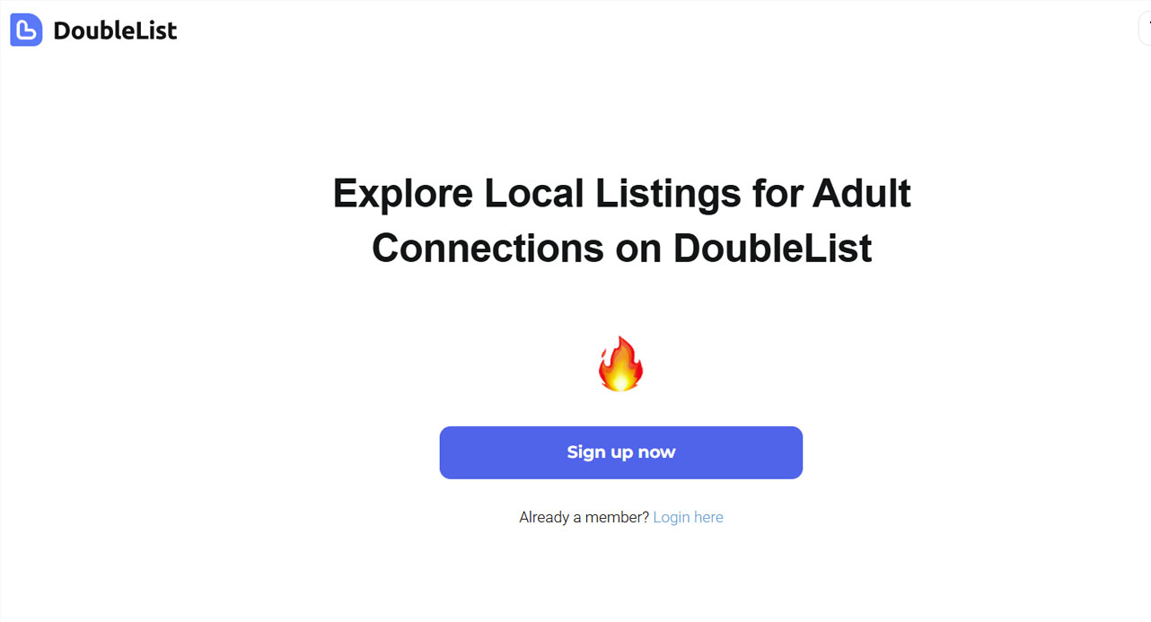 DoubleList homepage showing classified style posts and local listings